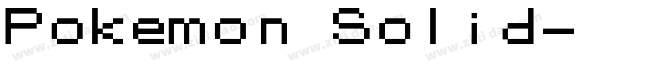 Pokemon Solid字体转换